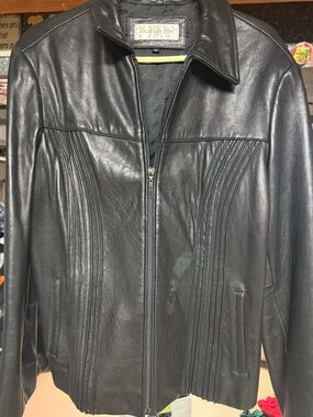 Jones New York Black Faux Leather Jacket
